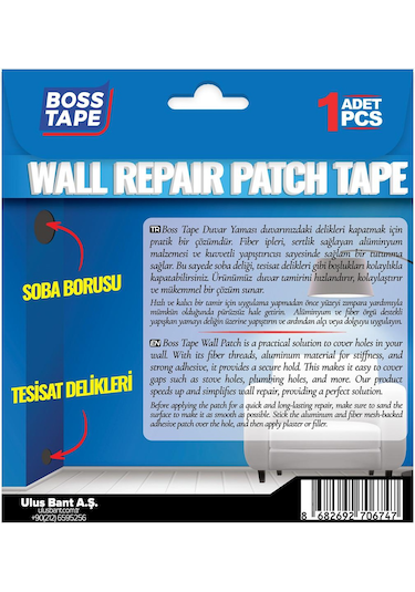 Boss Tape Duvar Yaması 20cmx20cm