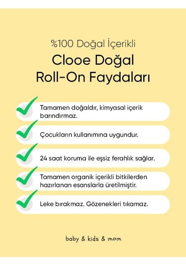 8699375052306 3'lü Fırsat Paketi - Clooe Doğal Roll On Unisex Ter Kokusu Önleyici 50ml Pka002