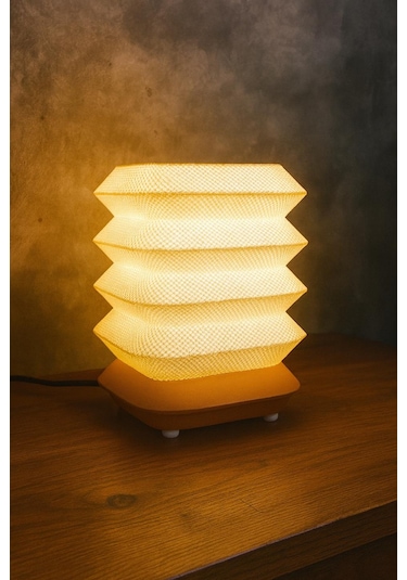 Modern Led Abajur Sıcak Işık Dekoratif Masa Lambası Beyaz