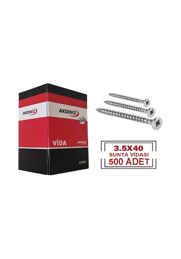 Akdeniz Sunta Vidası 3,5x40 500 Adet