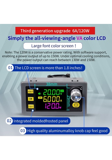 Yifomall "6a Güneş Şarjlı Programlanabilir Dc Güç Kaynağı - Mppt, Modbus, Renkli Ekran"