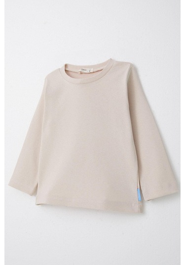 Breeze Erkek Çocuk Uzun Kollu Tişört Basic 1-4 Yaş, Bej-bej Bej