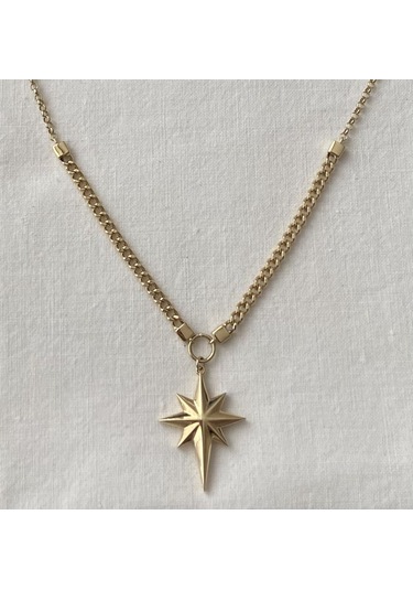 Bydevli Kuzey Yıldızı Altın Kolye-bbyd189