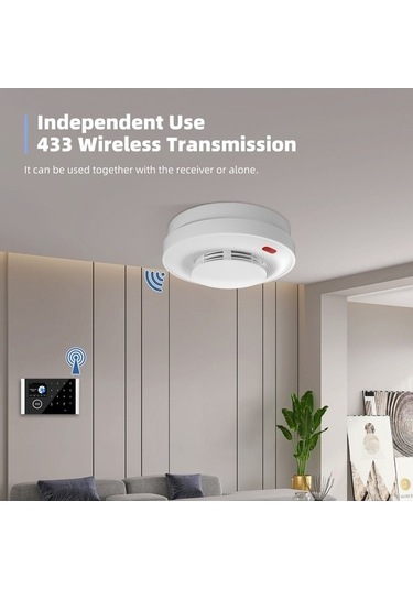 Trendooze Duman Dedektörü 360 Algılama, Kablosuz Alarm, Ev & Ofis Güvenlik