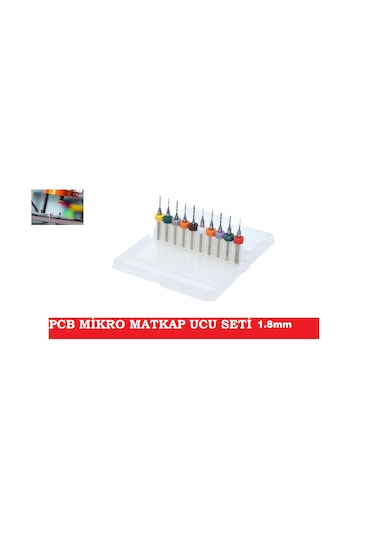 Pcb Delme Mikro Mini Karbür Matkap Ucu 1.8mm 10lu P
