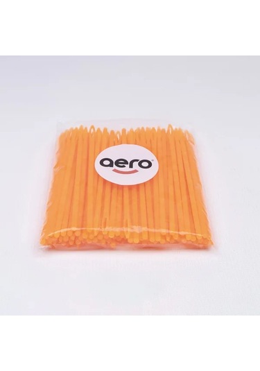 Aero Çuvaldız Plastik Dar Delik Kısa 12.5 cm 100 Adet Turuncu