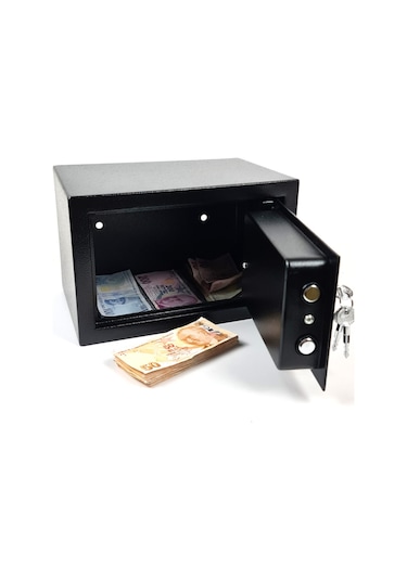Para Kasası Anahtarlı Çelik Kasa 25X35X25Cm 2 Boy Cf009 25X35X25 - Cf009