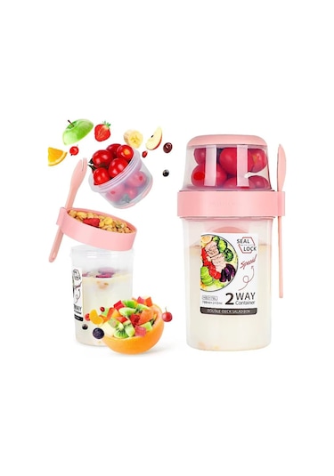 Çocuk Saklama Kap 870 Ml Çift Katmanlı, Sızdırmaz, Pp Plastik, Mavi Renk