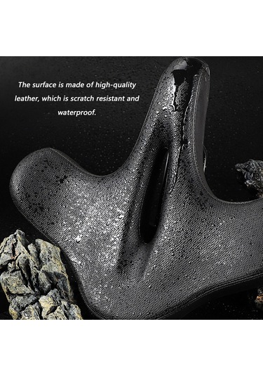 Yunboo Ergonomik Geniş Bisiklet Oturuğu - Çift Shock Absorbing Toplu Dizayn - Dağ Yolu Bisikletleri İçin - Siyah Siyah