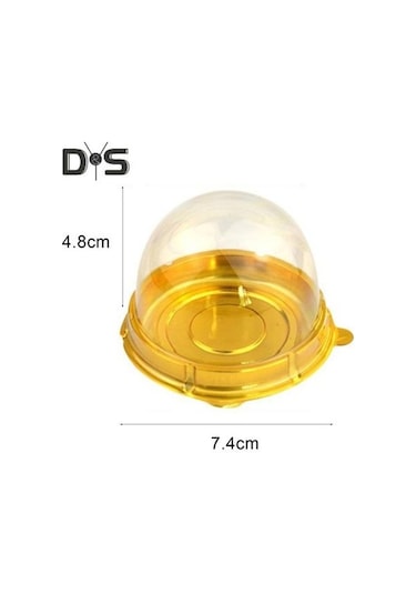 Novahub Siyah Süper Rüzgar 50 Adet Kek Kabı Tek Kullanımlık Gıda Sınıfı Plastik Tek Bölme Kek Taşıyıcı Düğün/tatil Kutusu Siyah