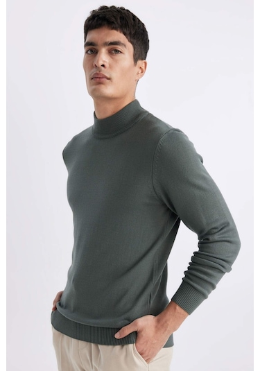 DeFacto Slim Fit Dar Kesim Yarım Balıkçı Yaka Basic Düz Triko Kazak R1127AZ24SPKH412 DeFacto Slim Fit Dar Kesim Yarım Balıkçı Yaka Basic Düz Triko Kazak R1127AZ24SPKH412