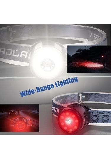 Pazly Şarj Edilebilir Süper Parlak Led Kafa Lambası - Açık Hava El Feneri Siyah Siyah