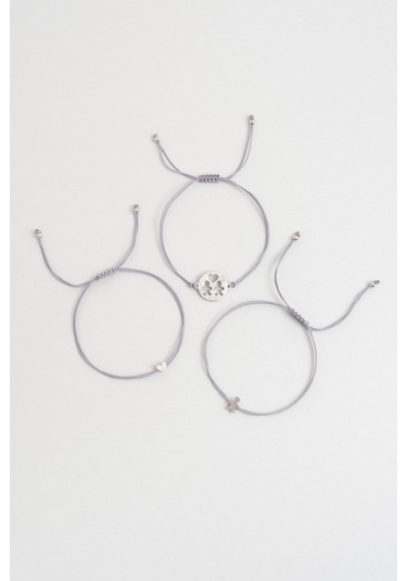 So Chic Anne Ve Çocukları 18 Ayar Beyaz Altın Kaplama Gümüş Bileklik Beyaz