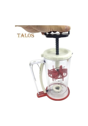 Pazly 900ml Ölçüm Hamur Dağıtıcı Cupcake Waffle Muffin Mix Krep Kek Ayırıcı Şeffaf