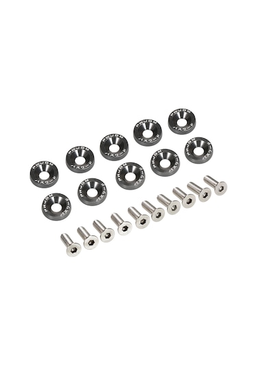 Youmex 10 Adet Titanyum Renkli Çelik Levha Alüminyum Araç Bumper Yıkama Yorulmaz Somun Ve Mafsal Seti 8 Renkten Seçim