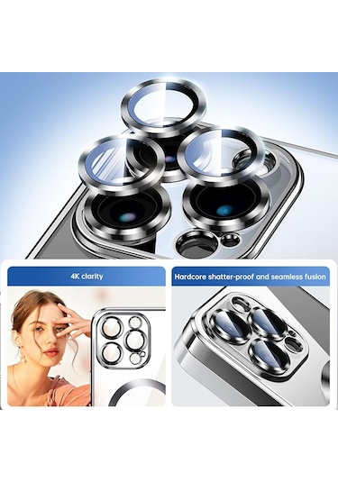 İphone 15 Pro Max Kılıf Kamera Lens Hoparlör Koruma Magsafe Şarj