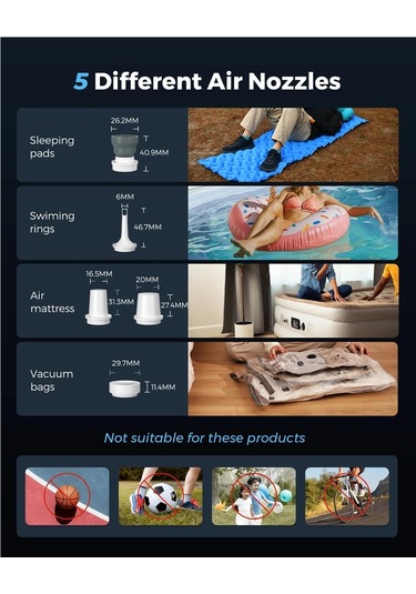 Jialan Max Pompa 2 Pro Taşınabilir Mini Hava Pompası Kamp