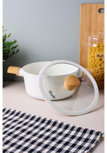 Danish Cook Beige İndüksiyon Tabanlı Derin Tencere 20 Cm Bej Bej