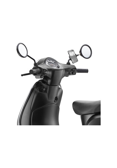 Powertec Vespa Uyumlu Ayna Bağlantılı Telefon Tutucu Black