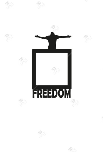 Freedom Temalı Tekli Priz Çerçevesi Dekorasyon