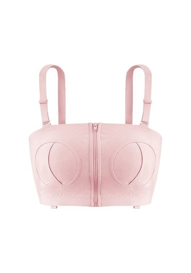 Agahome Pamuklu Ayarlanabilir Süt Sağma Sütyeni - Pembe, Emzirme Destekli, Yurt Dışından