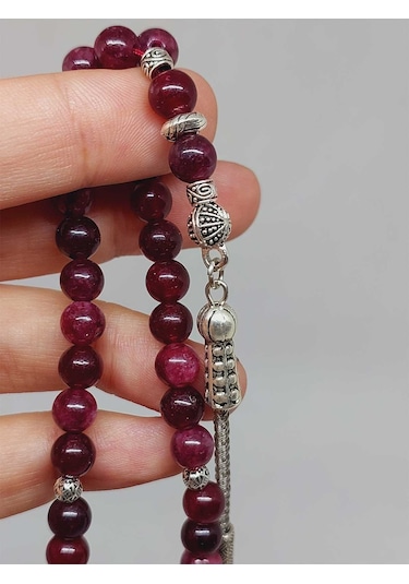 Lal Granat Garnet Taşı Tesbih 33lük 6mm 42235 Çok Renkli
