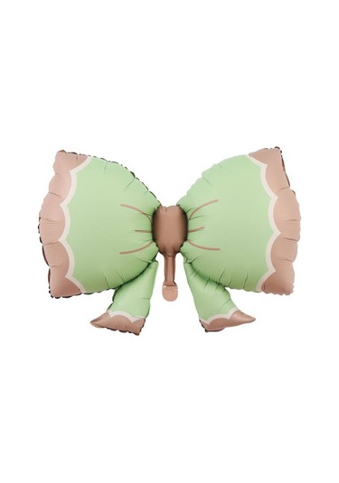 Retro Fiyonk Pastel Folyo Balon Büyük Boy Yeşil 91-60 Cm Yeşil