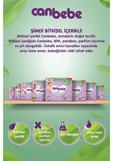 Canbebe Bebek Bezi 5 Numara 11-18kg Junior 320 Adet Dev Ekonomik 8'li