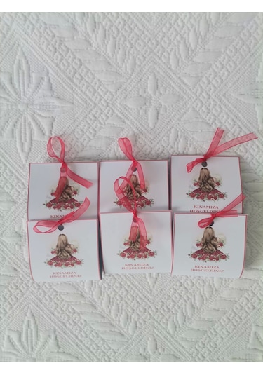 Özel Tasarım Hazır Paketlenmiş Kınamıza Hoşgeldiniz Yazılı Hediyelik Dağıtmalık Kına 75 Adet