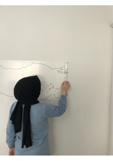 Dilsiz Türkiye Haritası Yazı Tahtası Akıllı Kağıt Tahta Statik Tu