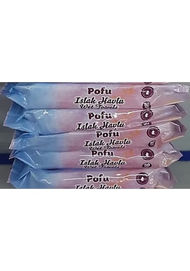 Pofu Islak Havlu Mendil 50 Li 5 Adet