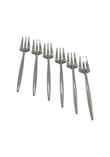 6pcs Metal Tatlı Çatal 5365 Çok Renkli