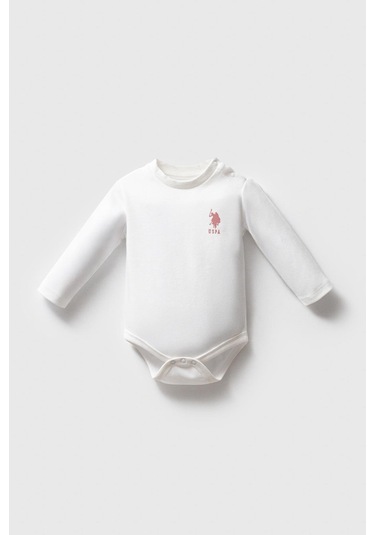 U.s. Polo Assn. Kız Bebek 3'lü Body Set Açık Pembe-1700 Pembe
