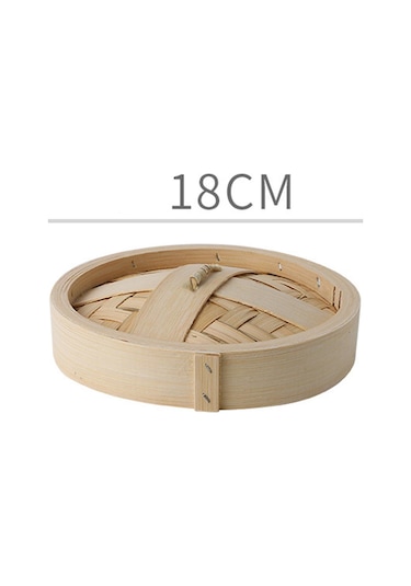Homyl Bambu Vapur El Yapımı Yuvarlak Sum & Bun Vapuru 18cm