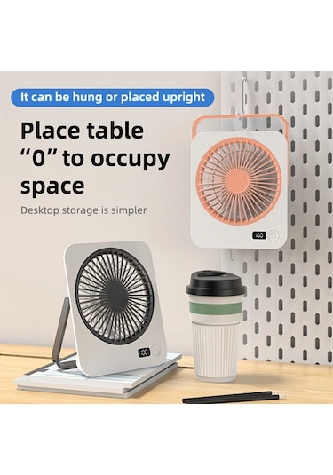Xuweiwei Pembe Taşınabilir Usb Şarj Edilebilir Sessiz Masaüstü Fanı 39 C Soğutma 4 Yapraklı Avrupa Kanat Tasarımı Ofis Seyahat İçin