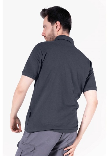 Polo Yaka T-shirt Antrasit Melanj