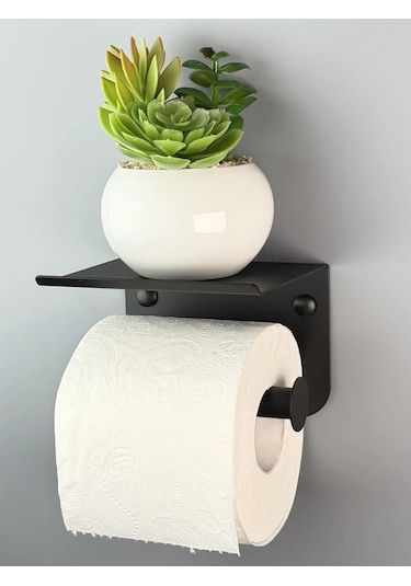 Osmos Inzınırıng Delme İşlemi Gerektirmeyen Tuvalet Kağıdı Tutucu. 234016845 Siyah