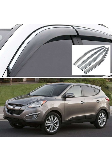 Hyundai Ix35 Uyumlu 2010 Sonrası Kromlu Cam Rüzgarlığı İthal