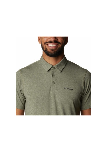 Columbia Tech Trail Erkek Kısa Kollu Polo T-Shirt Yeşil Çağla Yeşili