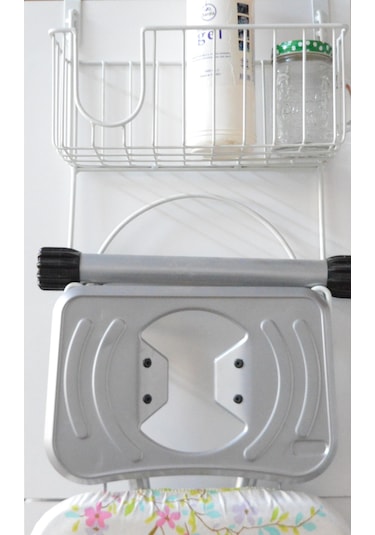 Kapı Arkası Ütü Ve Ütü Masası Askısı Ütü Düzenleyici Raf - Beyaz