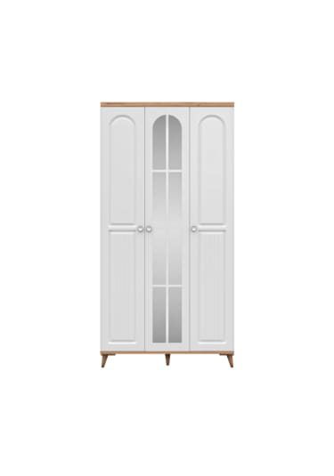 Bohem 3 Kapaklı Aynalı Komple Mdf Gardırop - Elbise Dolabı