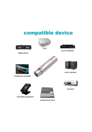 Yunboo Zink Alloy Xlr Erkek- Dişi Mikrofon Ses Kablosu Uzatıcı, Tonalite Tabela Adaptörü 2 Adet