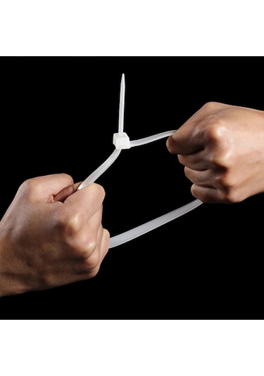 Plastik Kablo Bağı Cırt Kelepçe 3.6x100mm Şeffaf 100 Adet-al4480