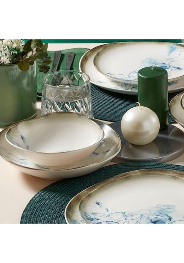 Güral Porselen Roden 24 Parça 6 Kişilik Yemek Takımı - 3178 Krem