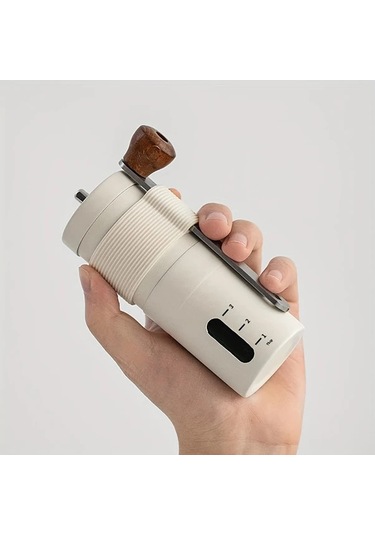 Honeybeeshop 1 Adet Manuel Kahve Değirmeni Siyah Paslanmaz Celik Konik Disli Ergonomik Sapli Kompakt Tasarim Ev Ve Seyahat Icin