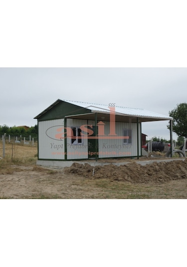 21M² 1+1 Çatı+Verandalı Dış Sac İç Pvc Kaplamalı Konut Konteyner