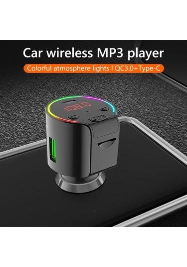 Artfulabode Verici Type-c Hızlı Şarj Qc3.0 Mp3 Çalar Araç Kiti Fm 5.0 Bluetooth Eller Desteği G61
