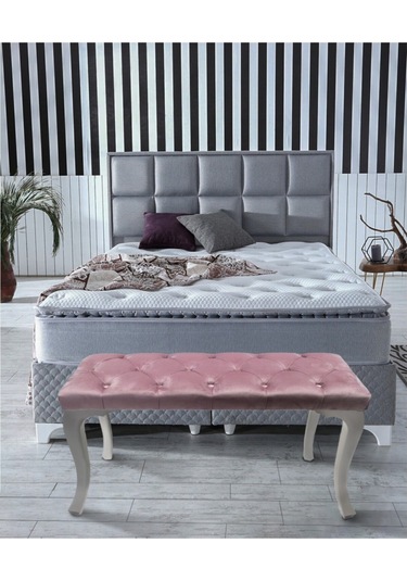 Pembe Chester Model Babyface Kumaş Bench&koltuk&tabure&pofuduk Yatak Odası Takımı Ucu&önü Puff