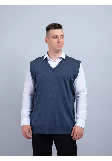 Pralkin İ Ko Erkek Klasik Yelek 11676515 Açık Mavi