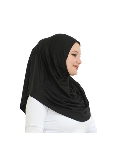 Hazır Giyim Türban Yumuşak Başörtü Şal - Siyah Siyah